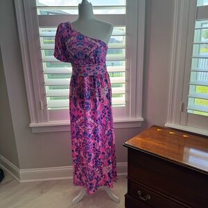 Lilly Pulitzer Solans One Shoulder Maxi Dress